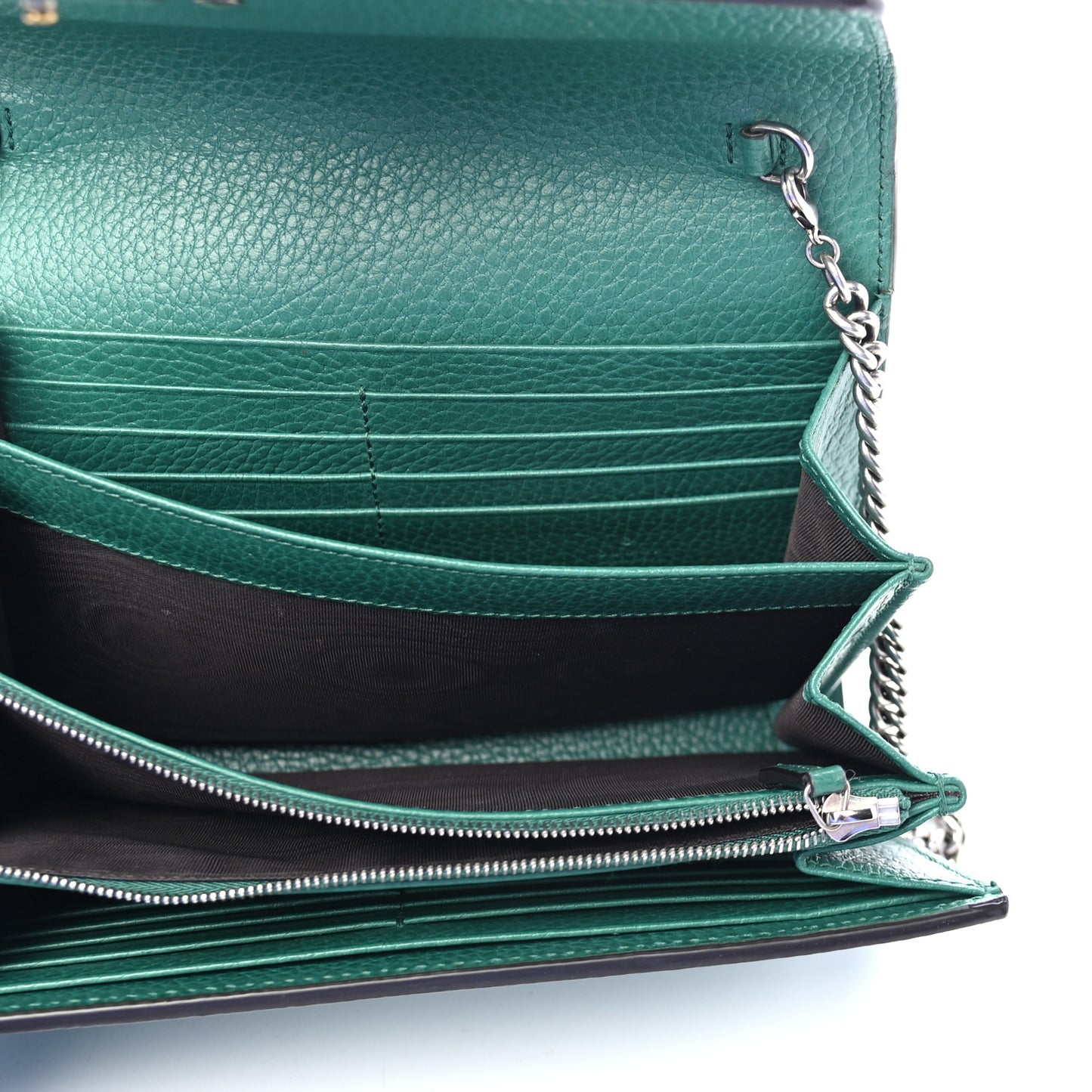 Calfskin Mini Dionysus Chain Wallet Emerald