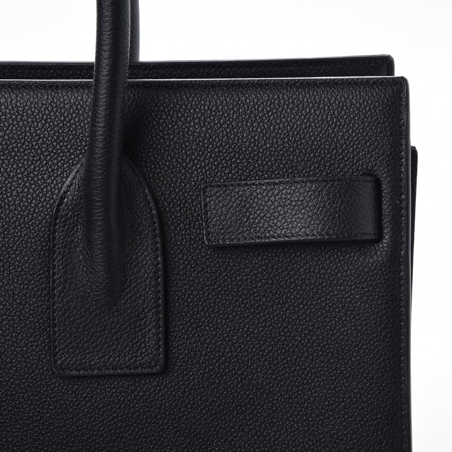 Grained Calfskin Small Sac De Jour Black