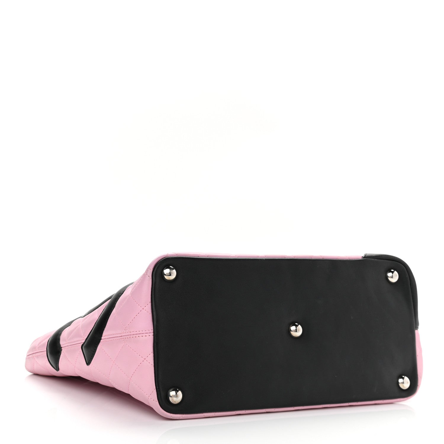 Chanel Calfskin Quilted Large Cambon Tote Pink Black 4 of 12