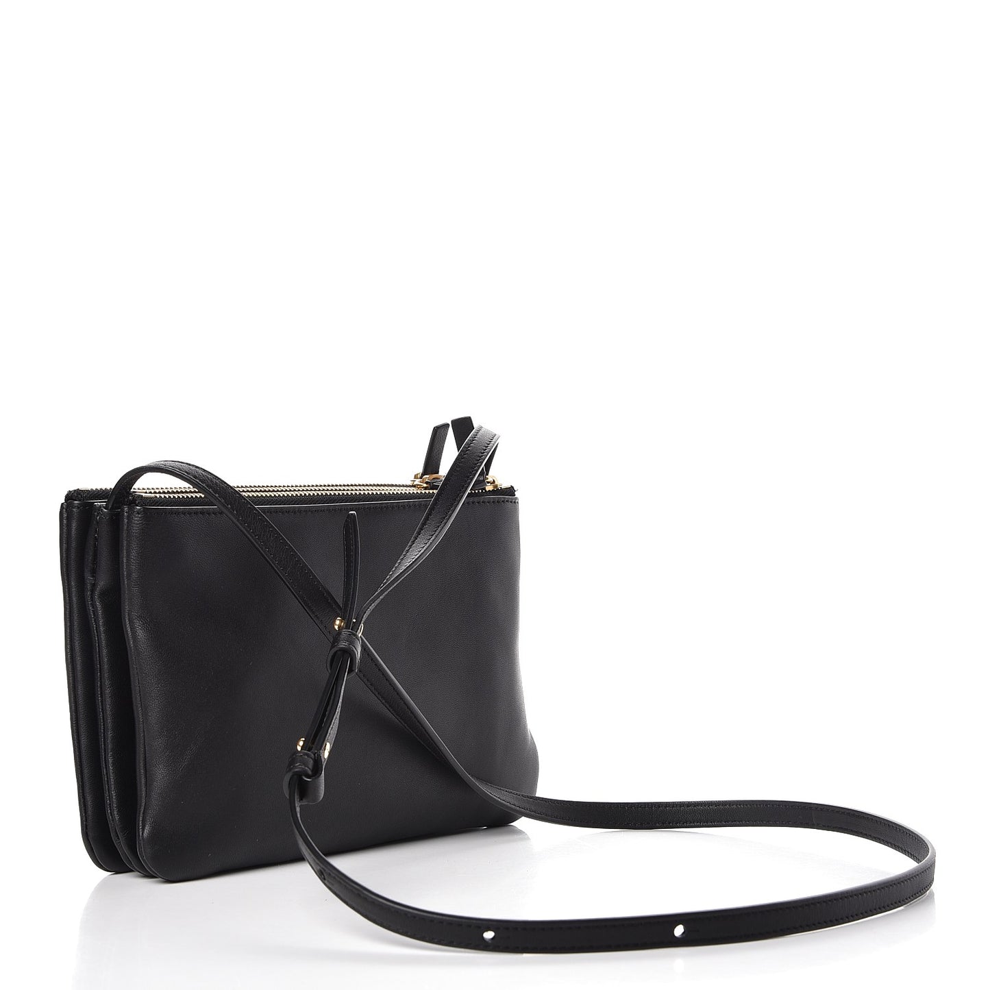 Lambskin Small Trio Crossbody Bag Black