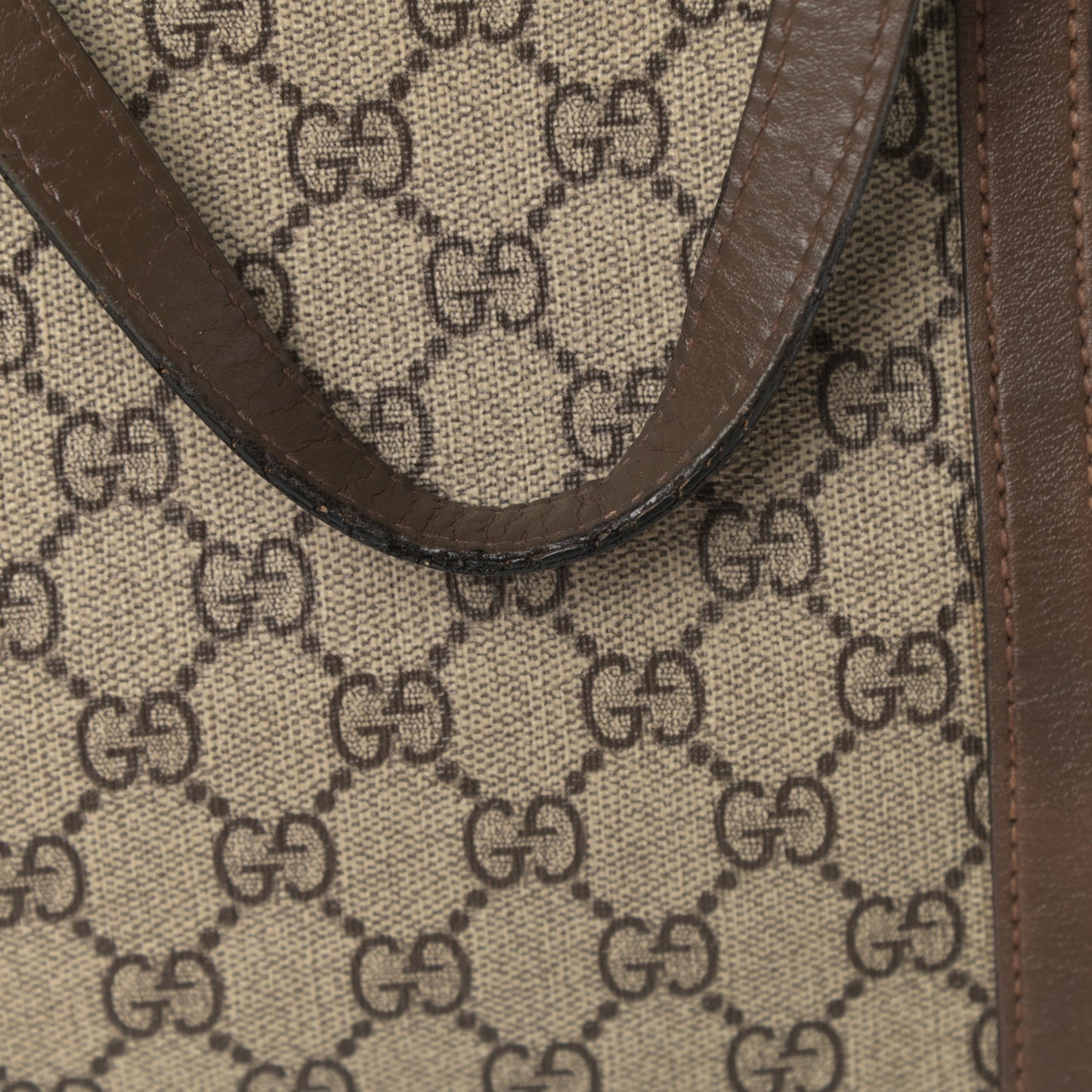 GG Supreme Monogram Medium Nice Tote Brown