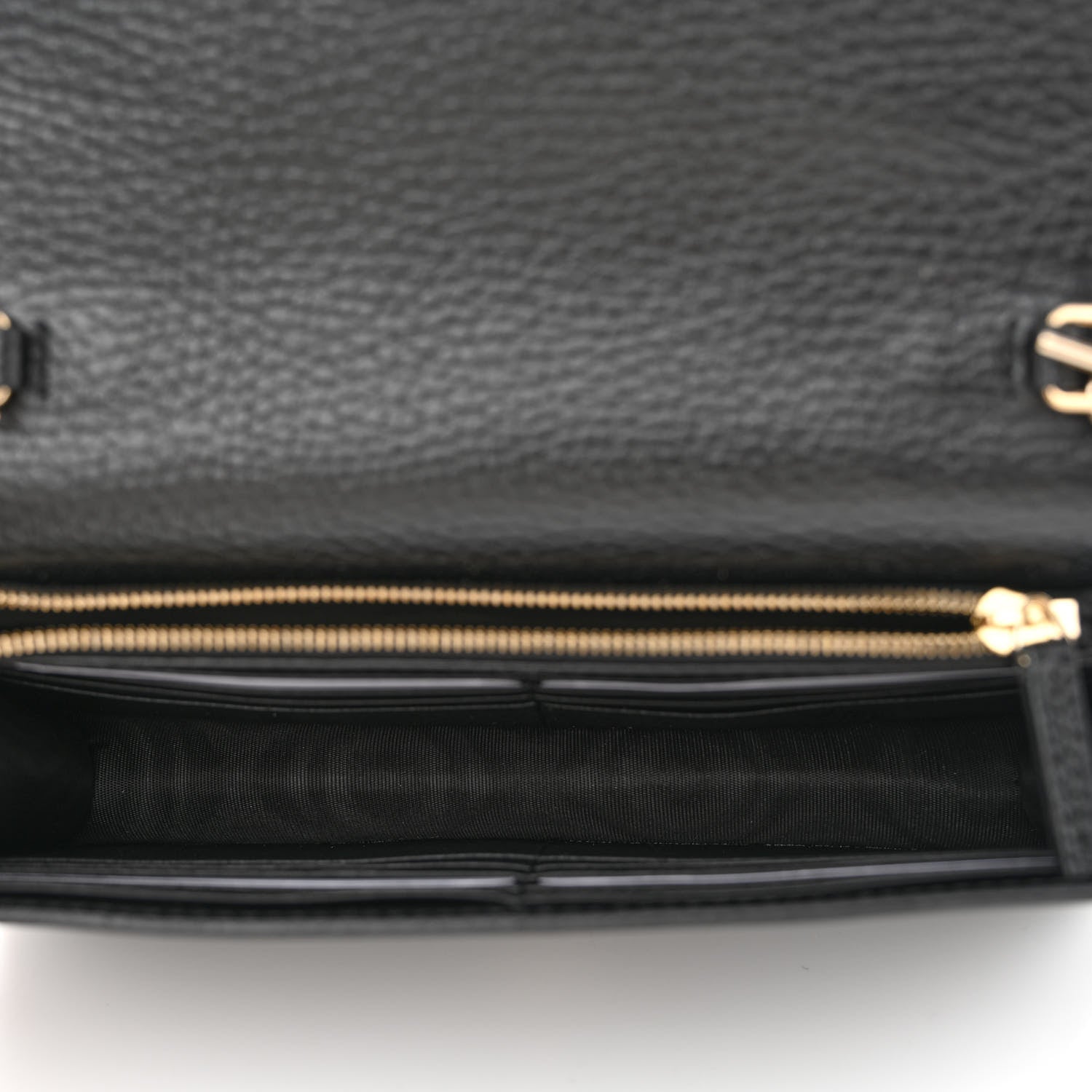 Gucci Dollar Calfskin Interlocking G Chain Wallet Black 5 of 11