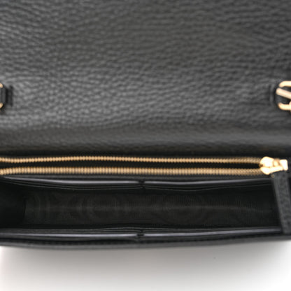 Gucci Dollar Calfskin Interlocking G Chain Wallet Black 5 of 11