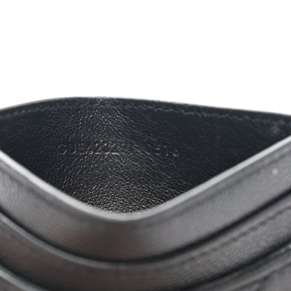 Saint Laurent Grain De Poudre Matelasse Chevron Monogram Credit Card Case Black 7 of 7