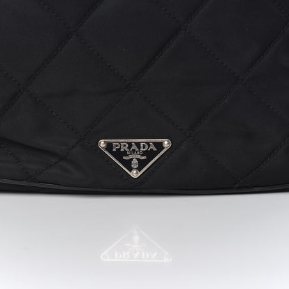 Prada Nylon Tessuto Impuntu Quilted Shoulder Bag Black 11 of 11