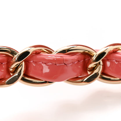 Chanel Patent Calfskin Quilted Mini Rectangular Flap Pink 11 of 12