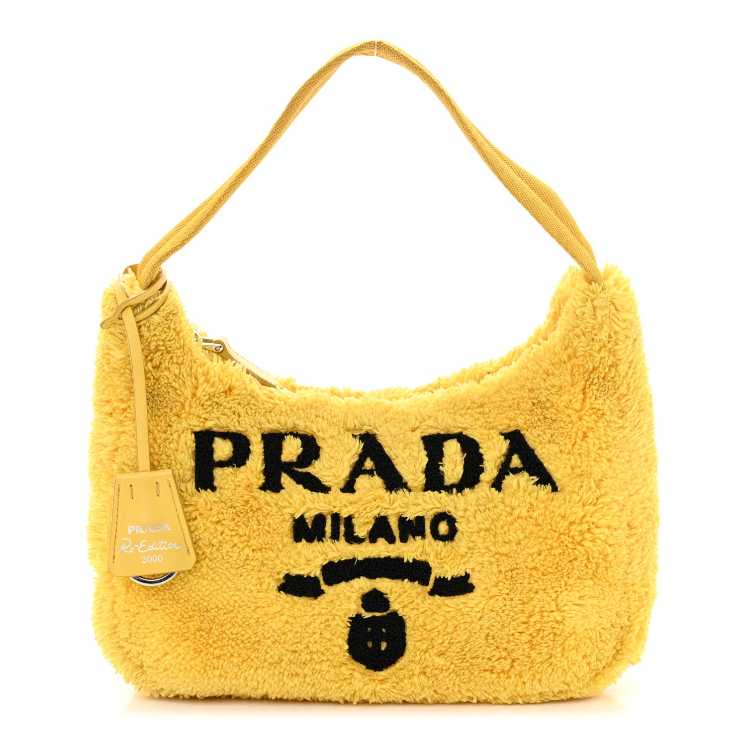 Prada Terry Cloth Mini Re-Edition 2000 Bag Giallo Black 1 of 11