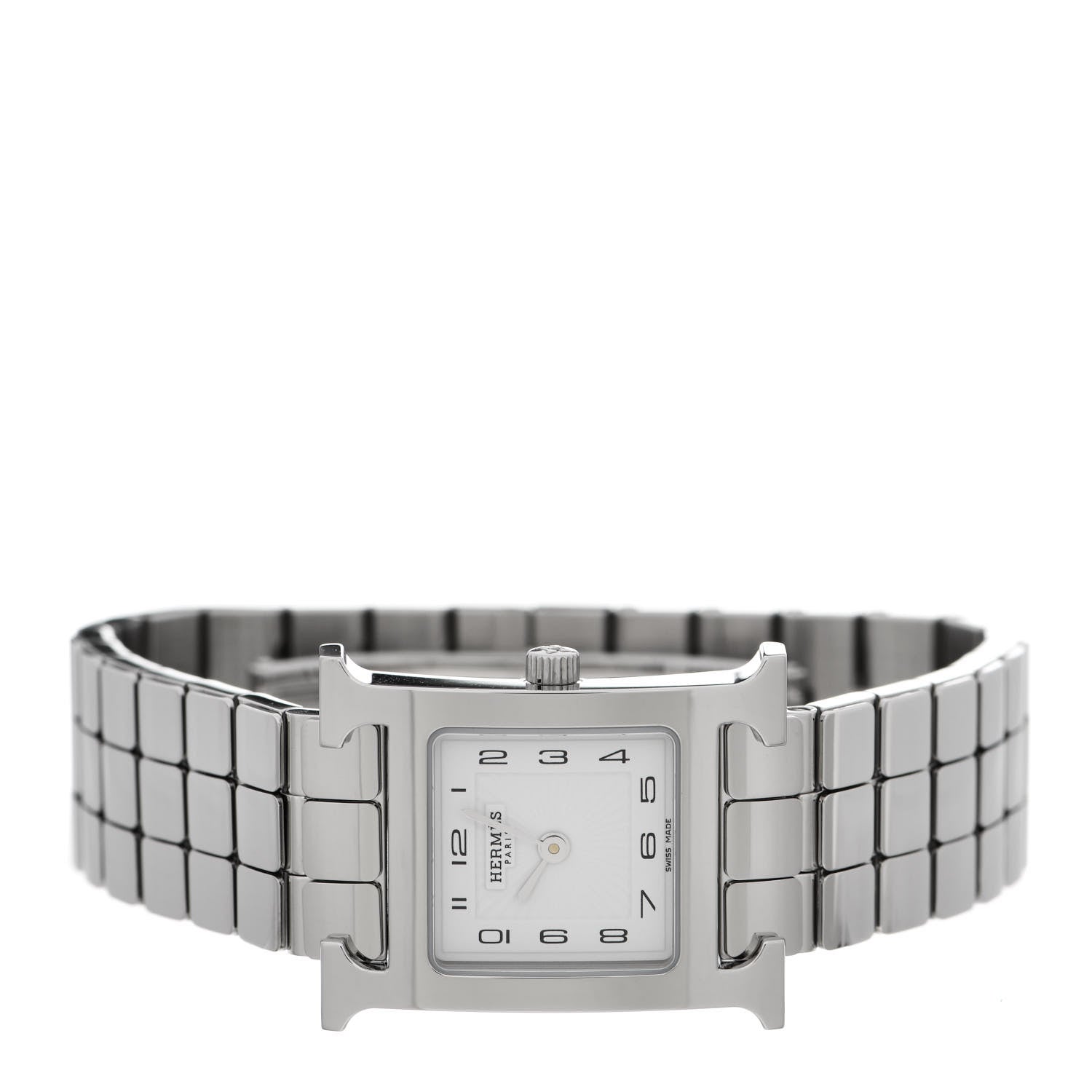 Hermes Stainless Steel 21mm Heure H Hour Quartz Watch 2 of 5