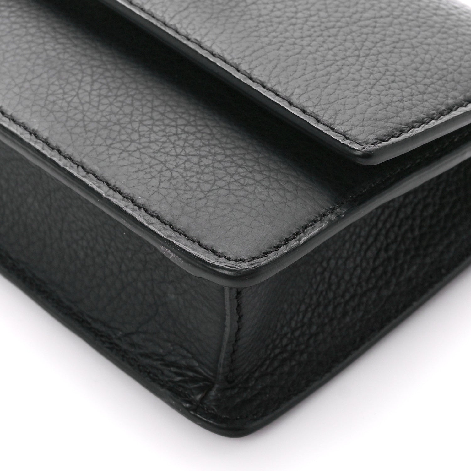 Versace Grained Calfskin Medusa Evening Clutch Bag Black 10 of 11