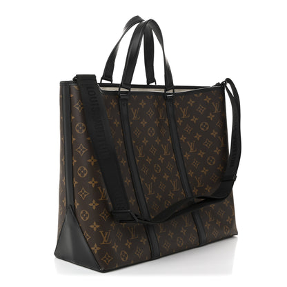 Louis Vuitton Monogram Macassar Weekend Tote GM 5 of 17