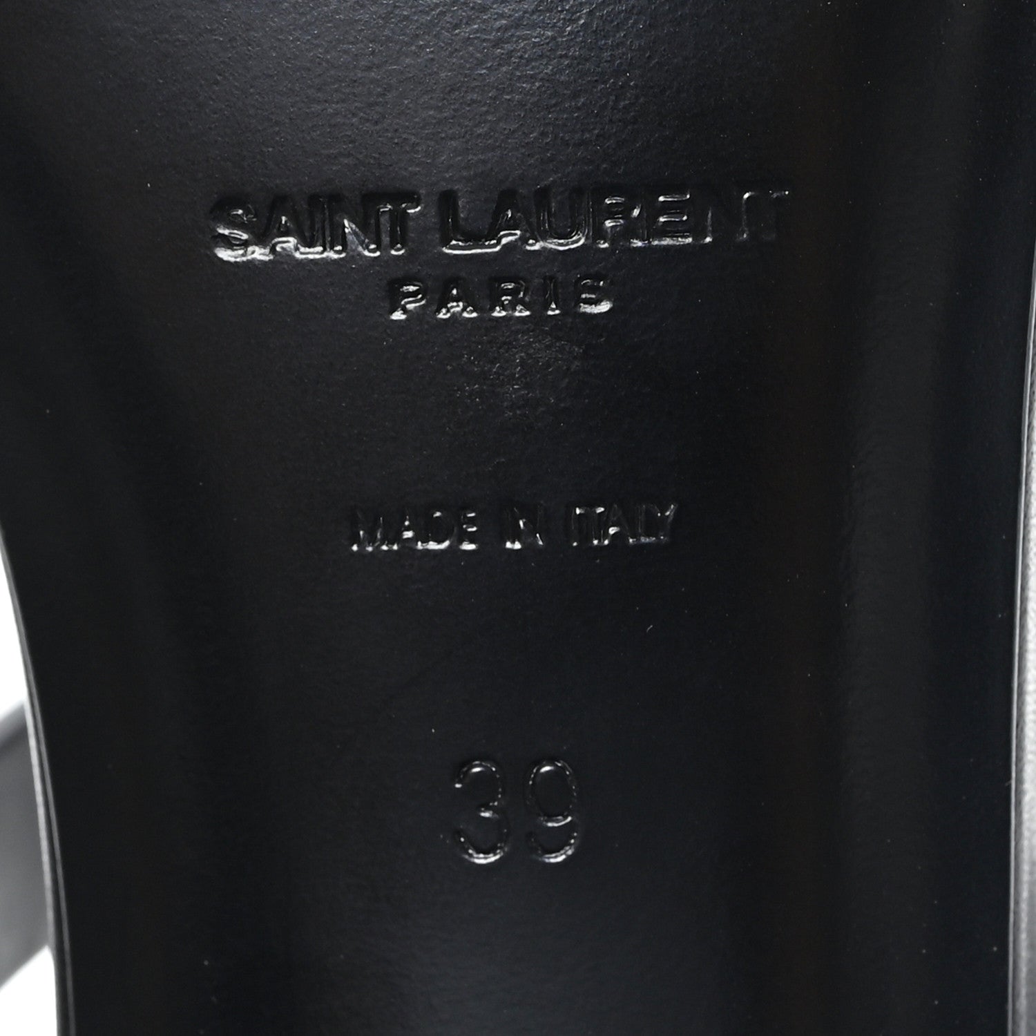 Saint Laurent Calfskin Cocco Cassandra 75 Sandals 39 Black 7 of 10