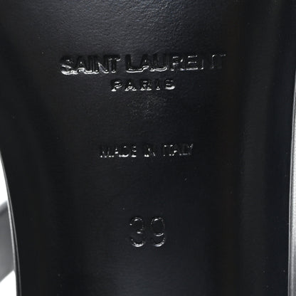 Saint Laurent Calfskin Cocco Cassandra 75 Sandals 39 Black 7 of 10