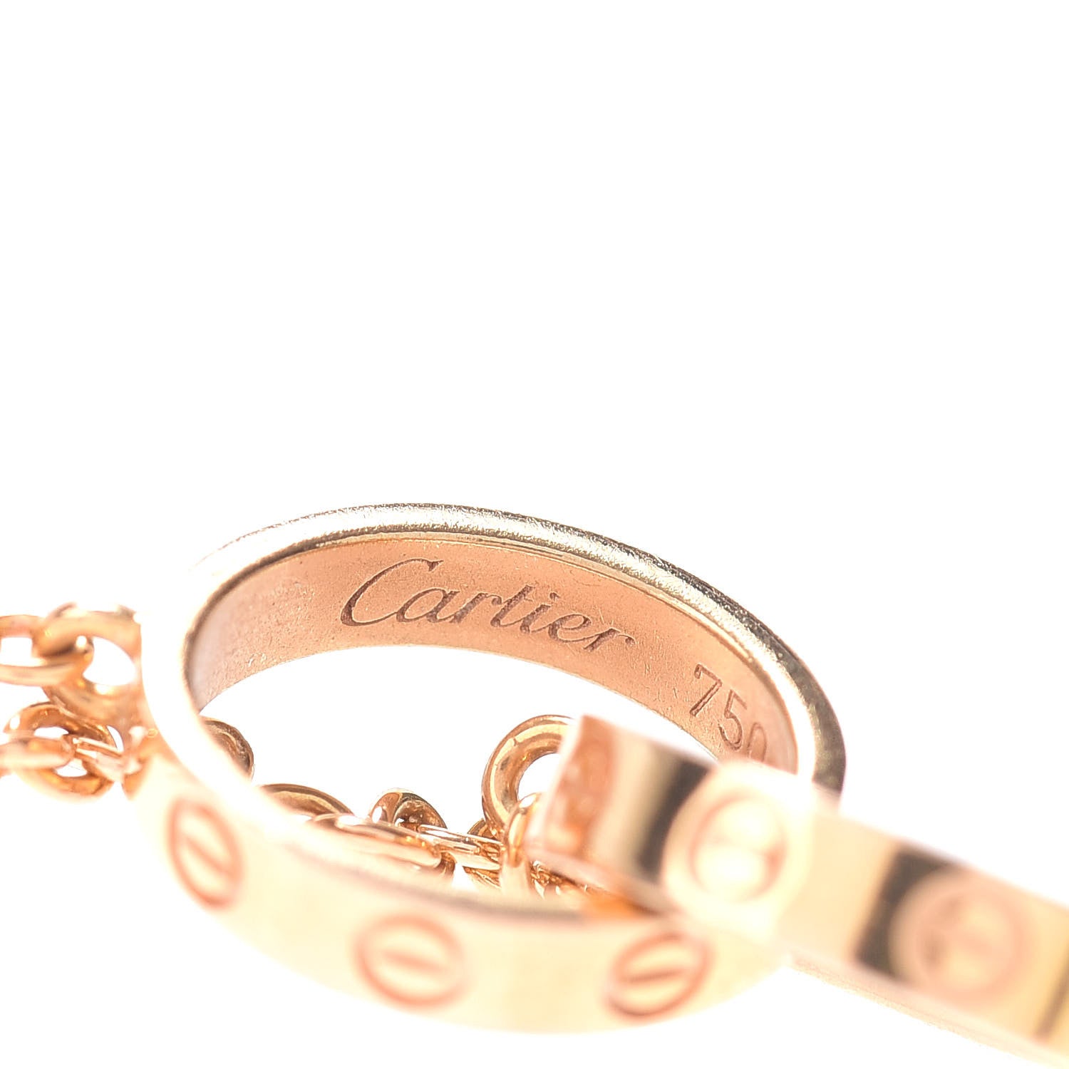 Cartier 18K Yellow Gold Interlocking LOVE Necklace 5 of 5