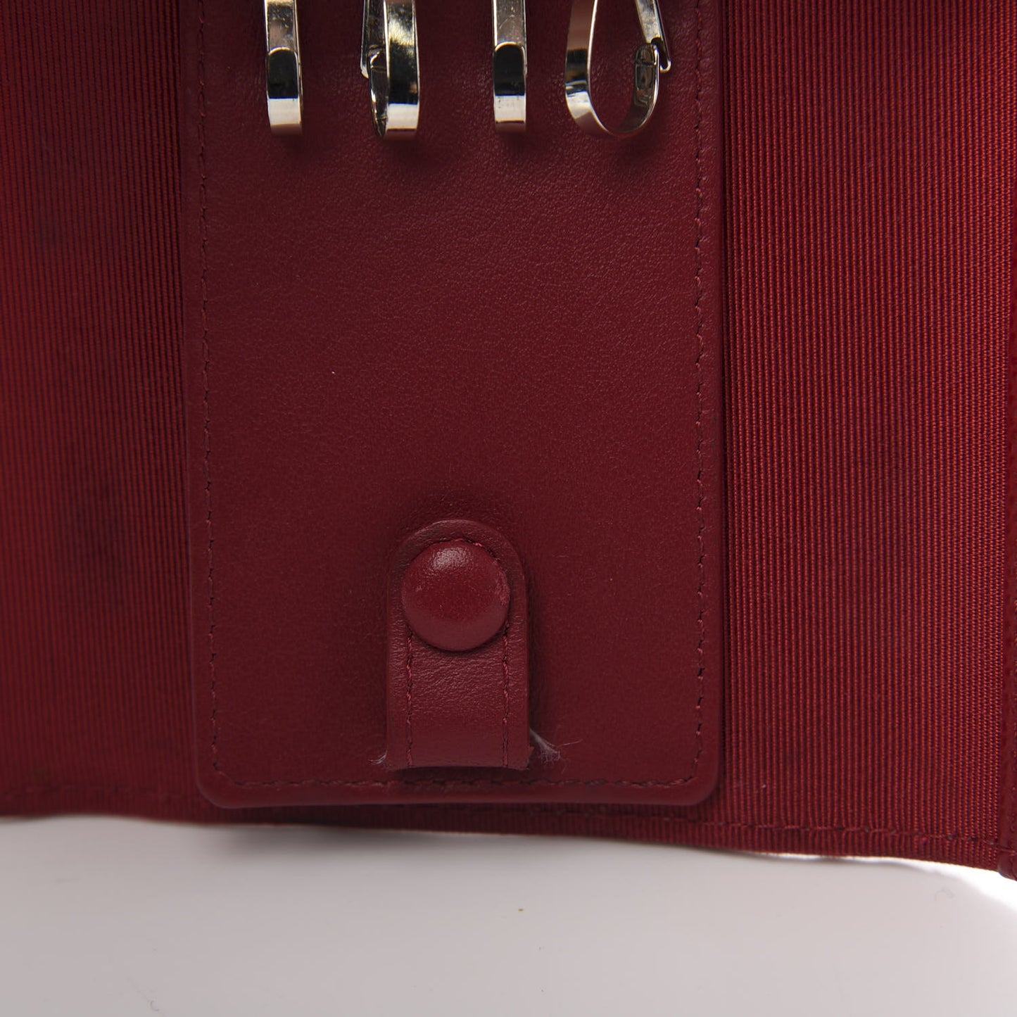 Caviar Quilted 4 Key Holder Red