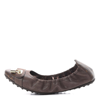 Louis Vuitton Monogram Suede Lucky Ballerina Flats 40 Brown 1 of 7
