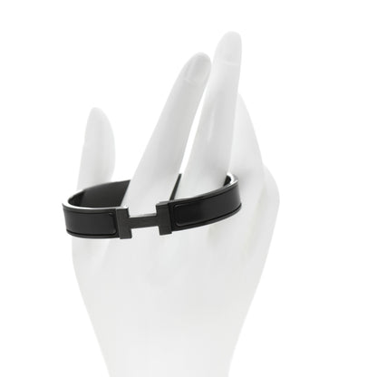 Hermes Matte Enamel Narrow Clic Clac HH Bracelet T3 So Black 2 of 7