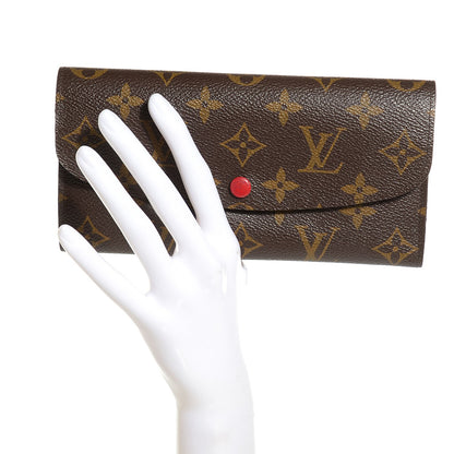 Louis Vuitton Monogram Emilie Wallet Red 2 of 8