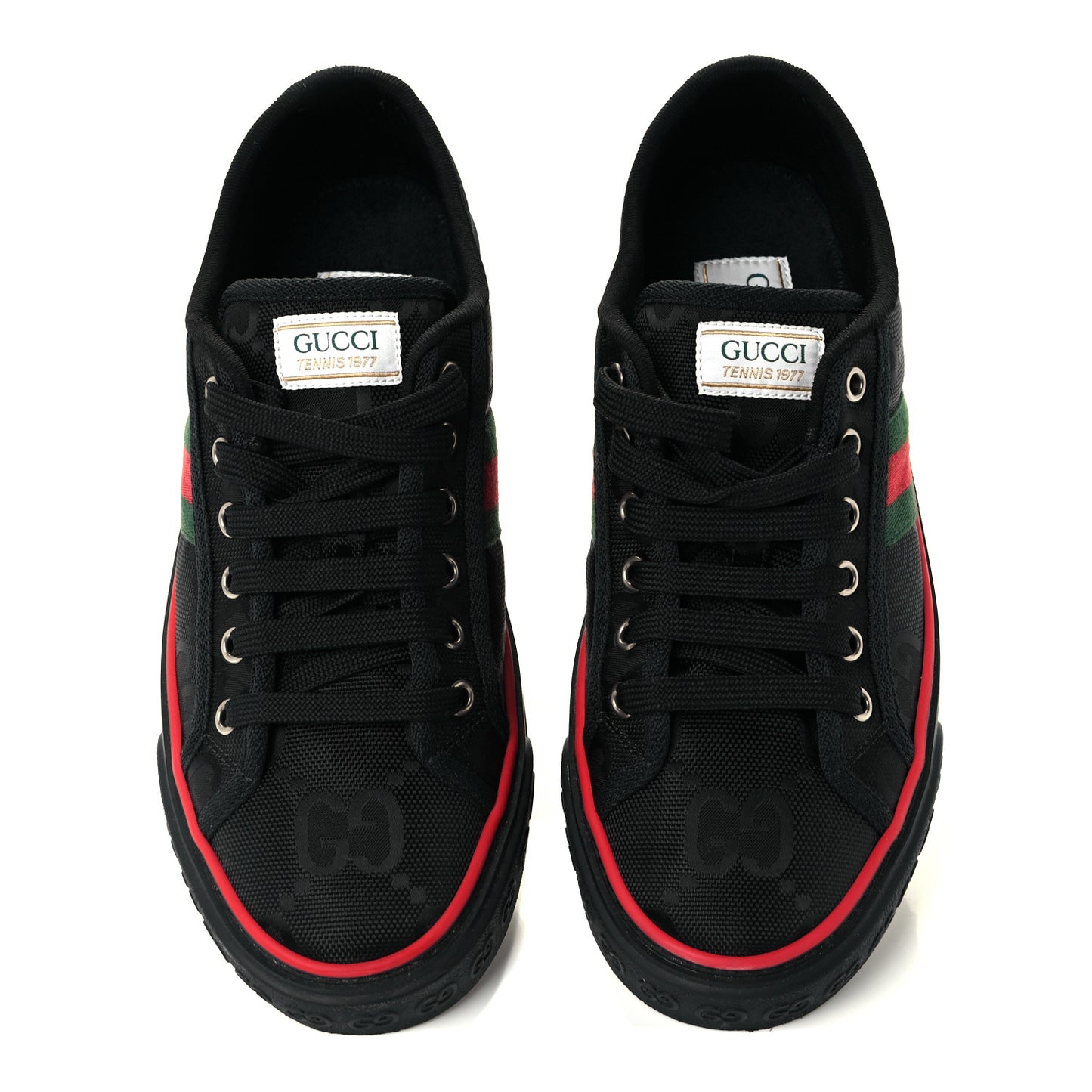 Econyl Nylon Web Monogram Off The Grid Womens 1977 Tennis Sneakers 39.5 Black