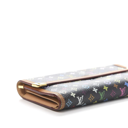 Louis Vuitton Monogram Multicolor Porte Tresor International Wallet Black 8 of 10