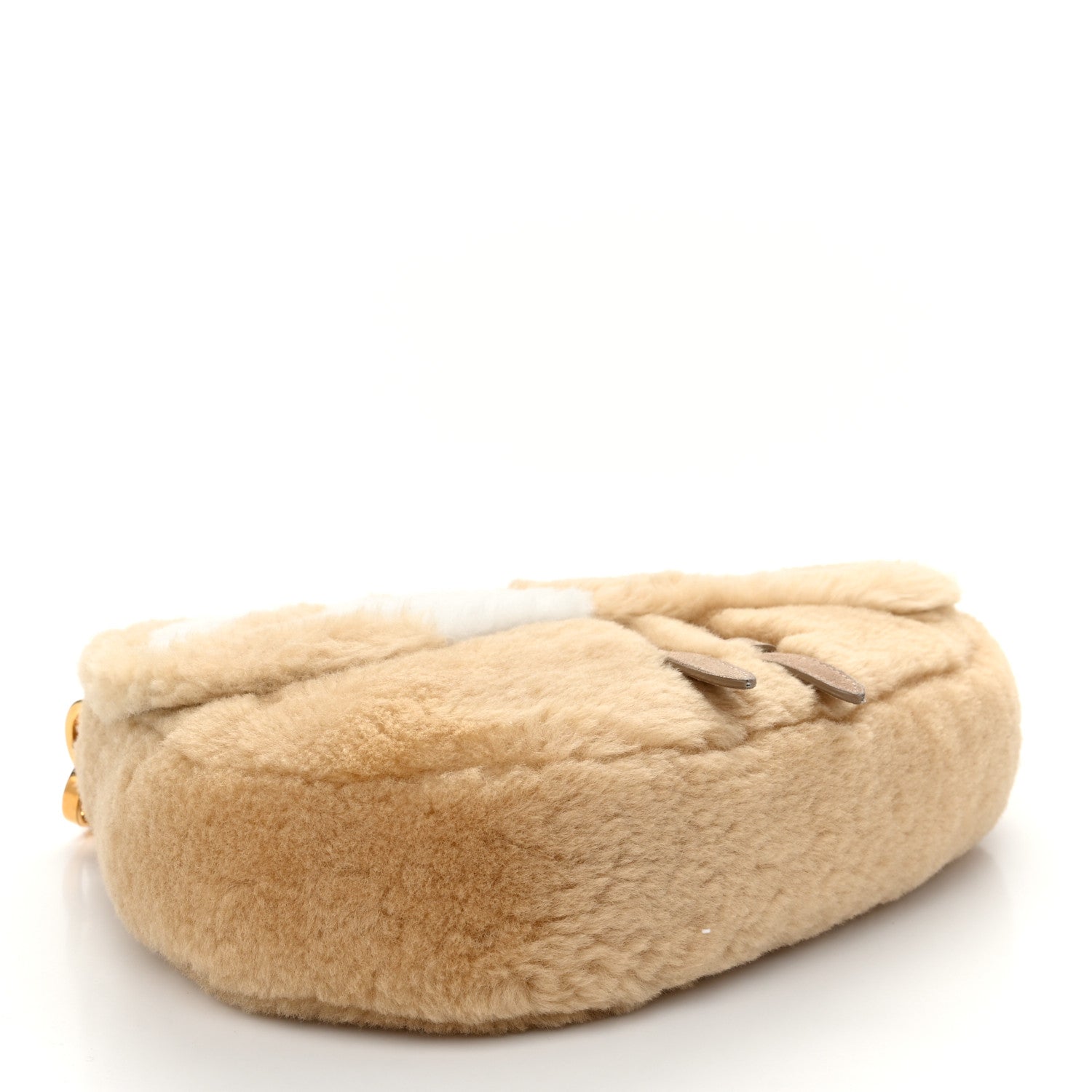 Christian Dior X ERL VENICE Shearling Chinese New Year Rabbit Saddle Bag Beige Multicolor 4 of 10