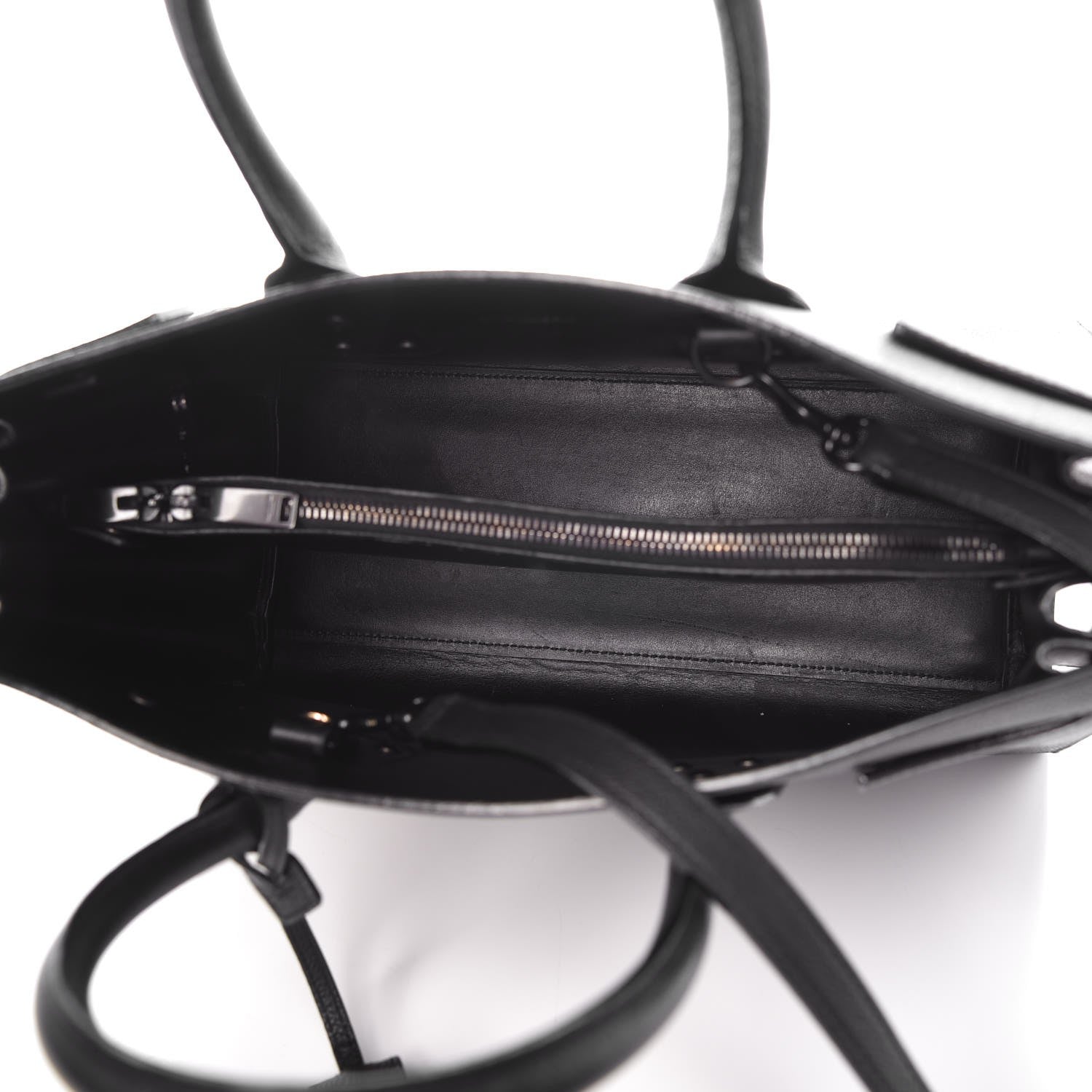 Saint Laurent Grained Calfskin Small Sac De Jour Black 6 of 8
