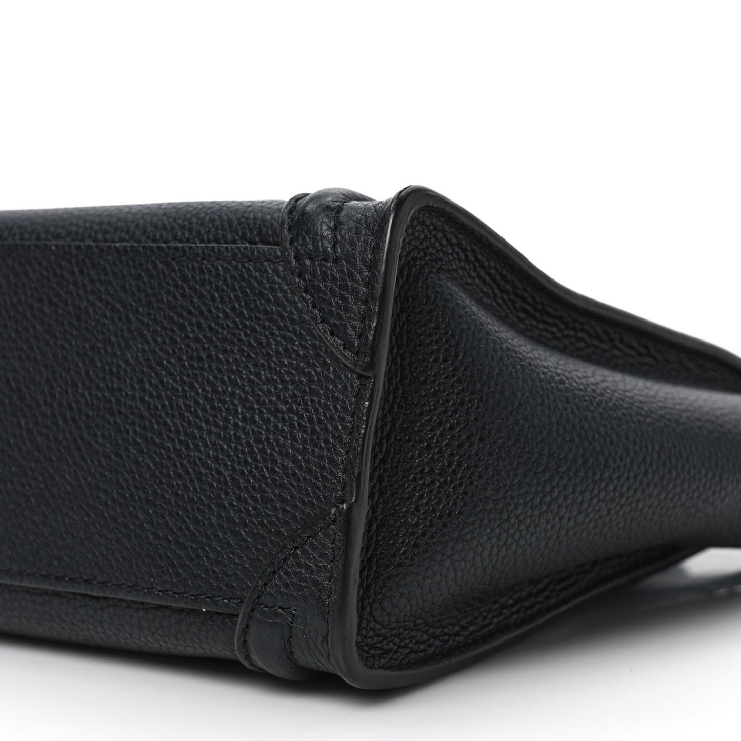 Drummed Calfskin Nano Luggage Black