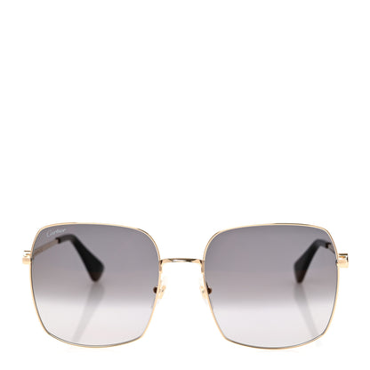 Cartier Metal Double C Squared Sunglasses CT0401S Gold 2 of 8