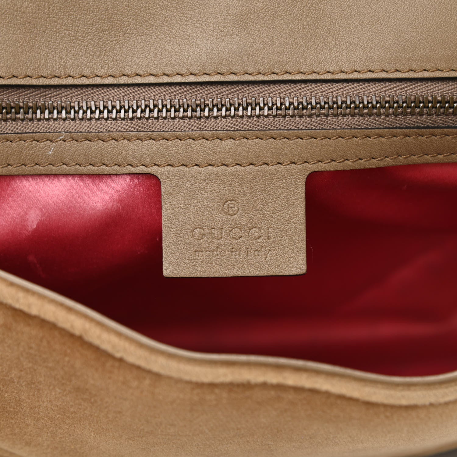 Gucci Velvet Matelasse Medium GG Marmont Shoulder Bag Taupe 6 of 12