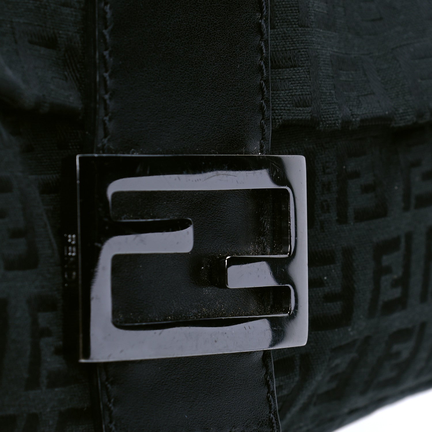 Fendi Zucchino Baguette Black 6 of 6