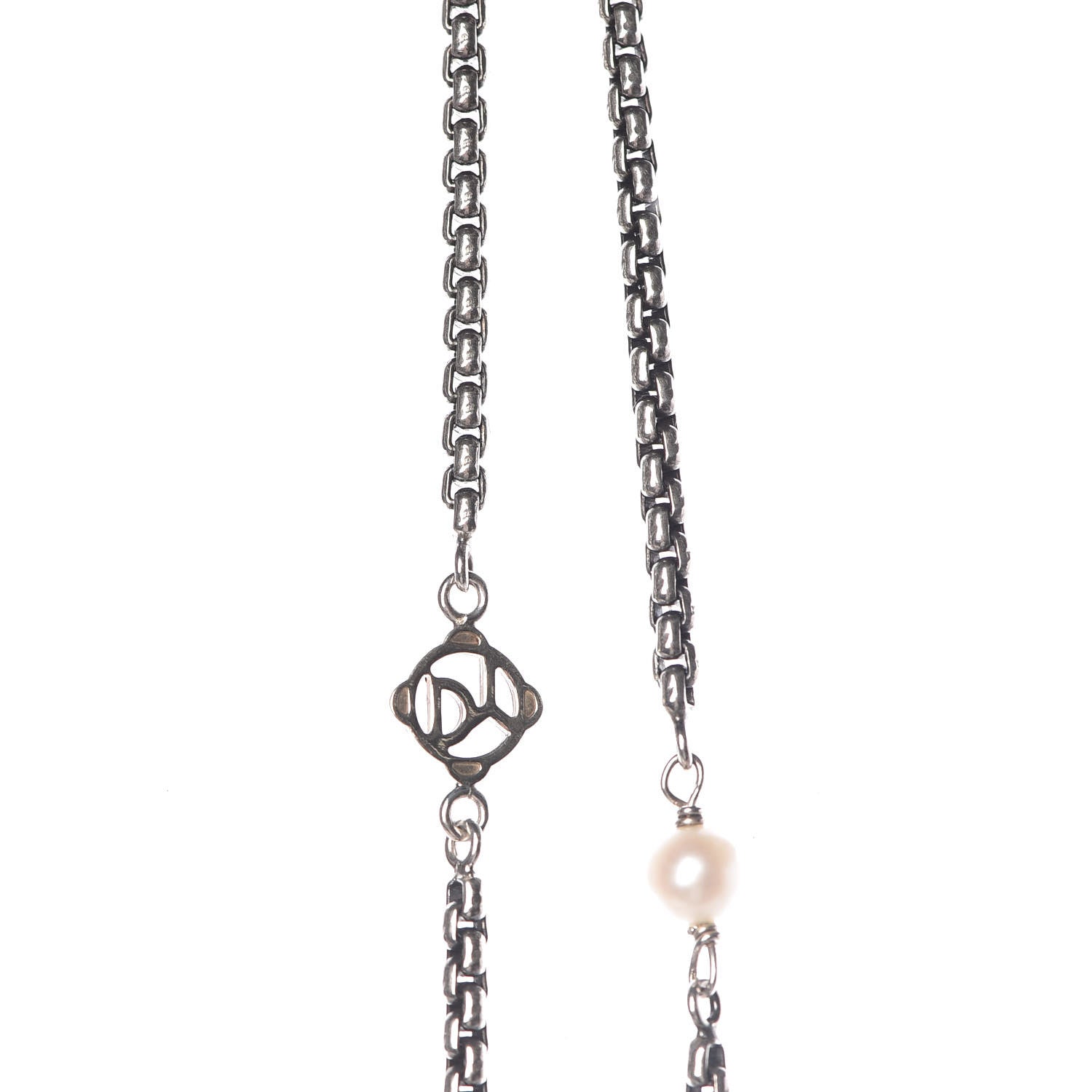 Chanel Pearl Beaded Flower Enamel CC Long Necklace Gold Multicolor 7 of 8
