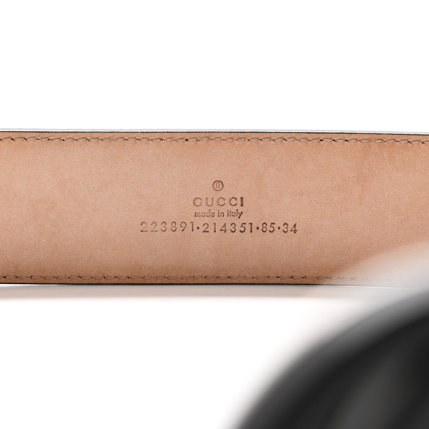 Gucci Imprime Monogram Interlocking G Belt 85 34 Black 5 of 5