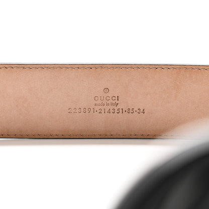 Gucci Imprime Monogram Interlocking G Belt 85 34 Black 5 of 5