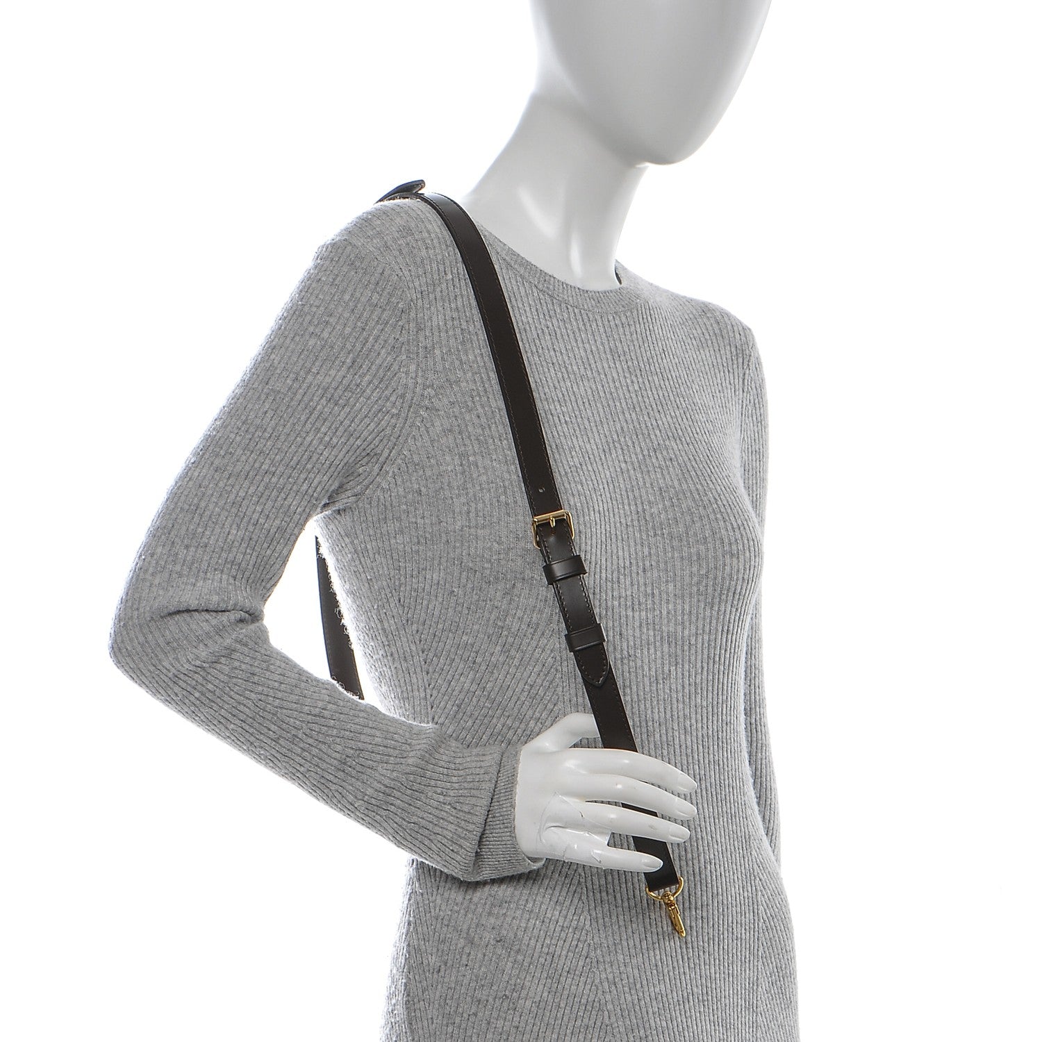Louis Vuitton Calfskin 16mm Adjustable Shoulder Strap Brown 2 of 4