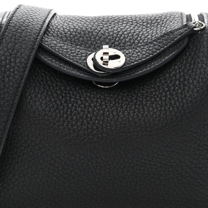 Hermes Taurillon Clemence Mini Lindy 20 Black 8 of 11