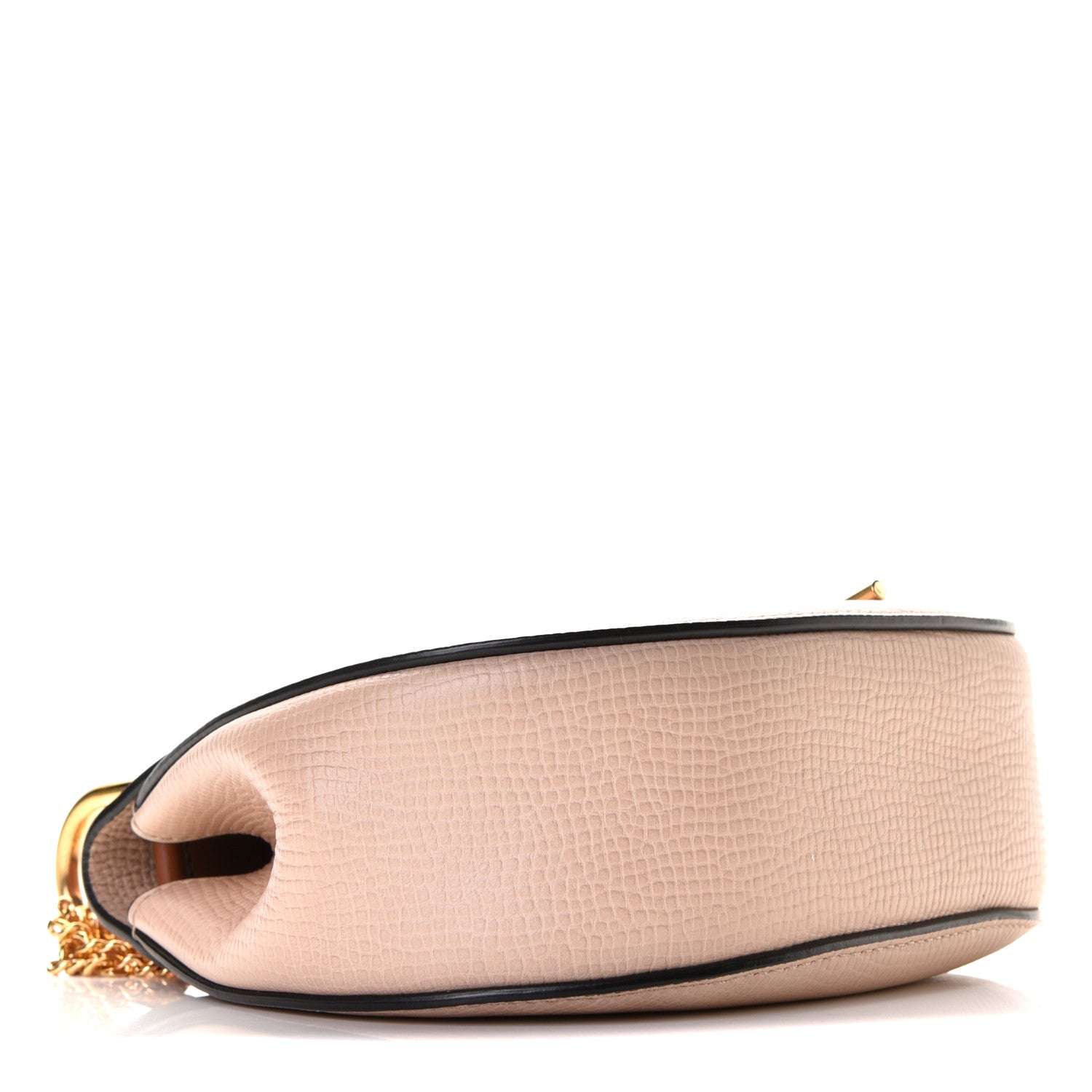 Chloe Grained Calfskin Lambskin Mini Bi-Color Drew Shoulder Bag Powder Beige Caramel 10 of 13