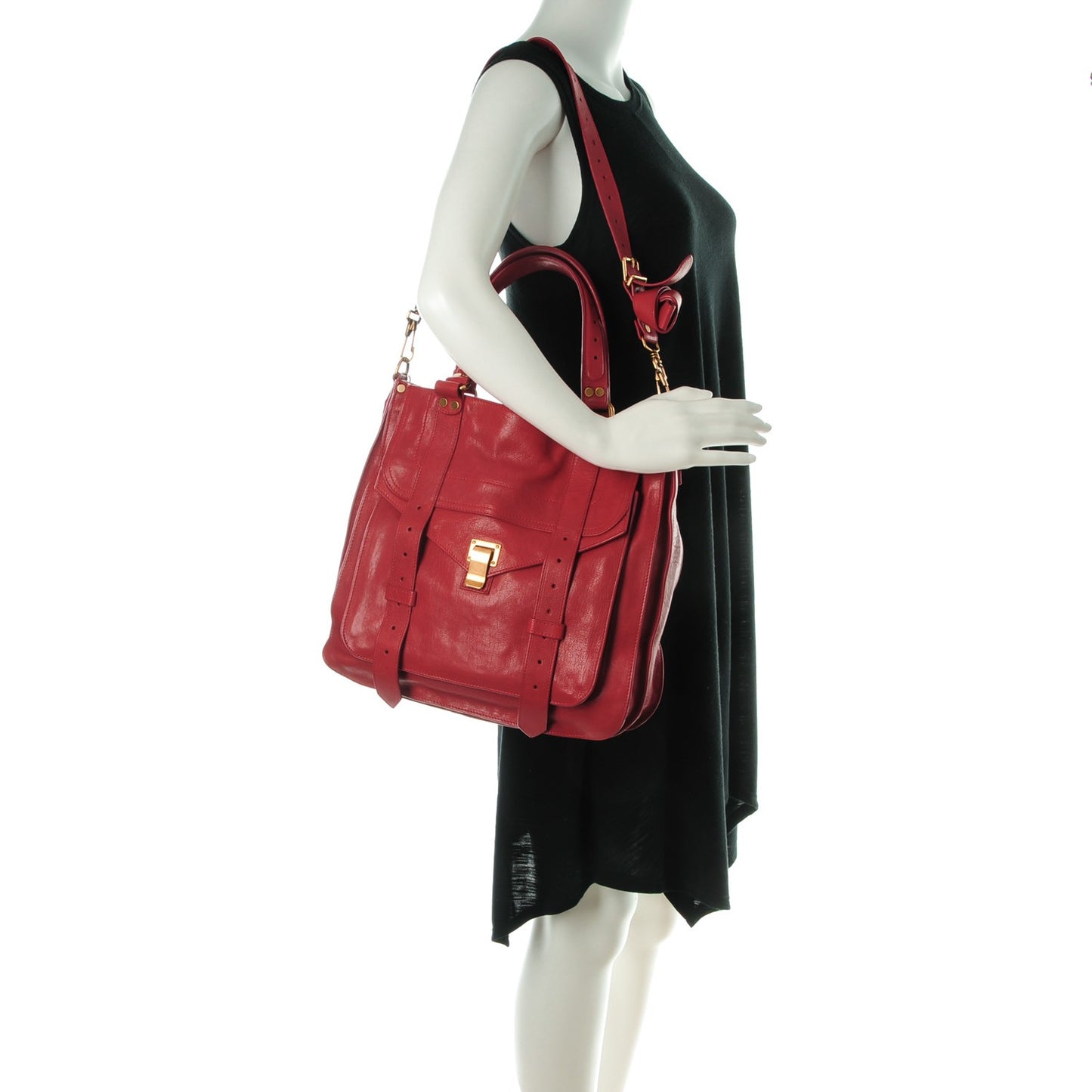 Lambskin PS1 Tote Bright Red