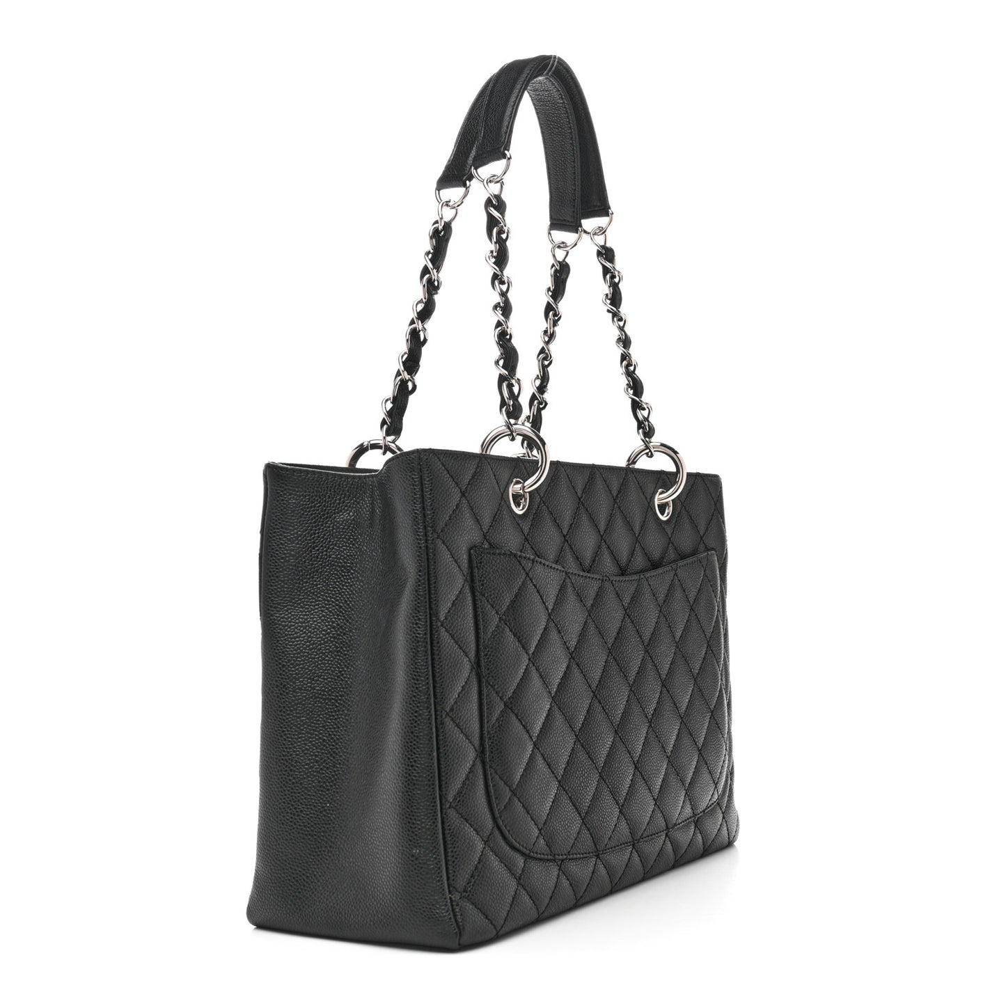 Caviar Quilted Grand Shopping Tote GST Black
