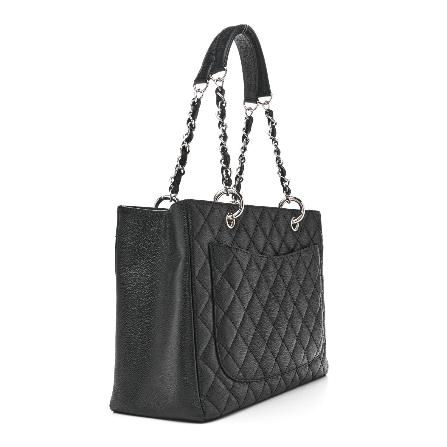 Chanel Caviar Quilted Grand Shopping Tote GST Black 3 of 12