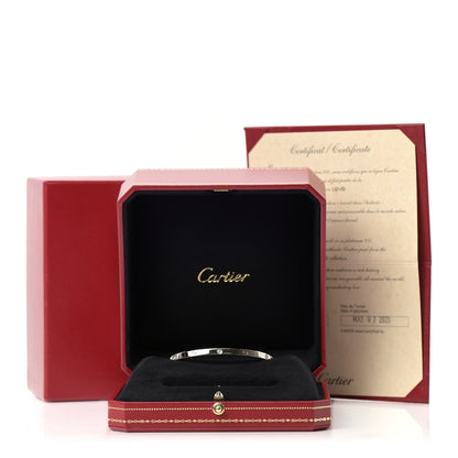 Cartier 18K White Gold 6 Diamond Small LOVE Bracelet 17 5 of 5