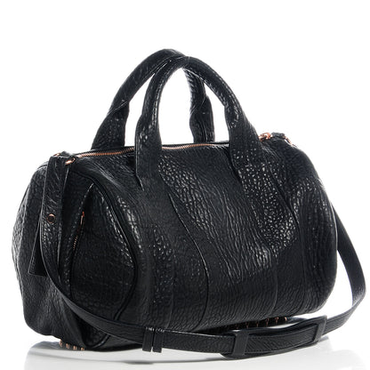 Alexander Wang Pebbled Lambskin Rocco Black w Rose Gold Hardware 3 of 7