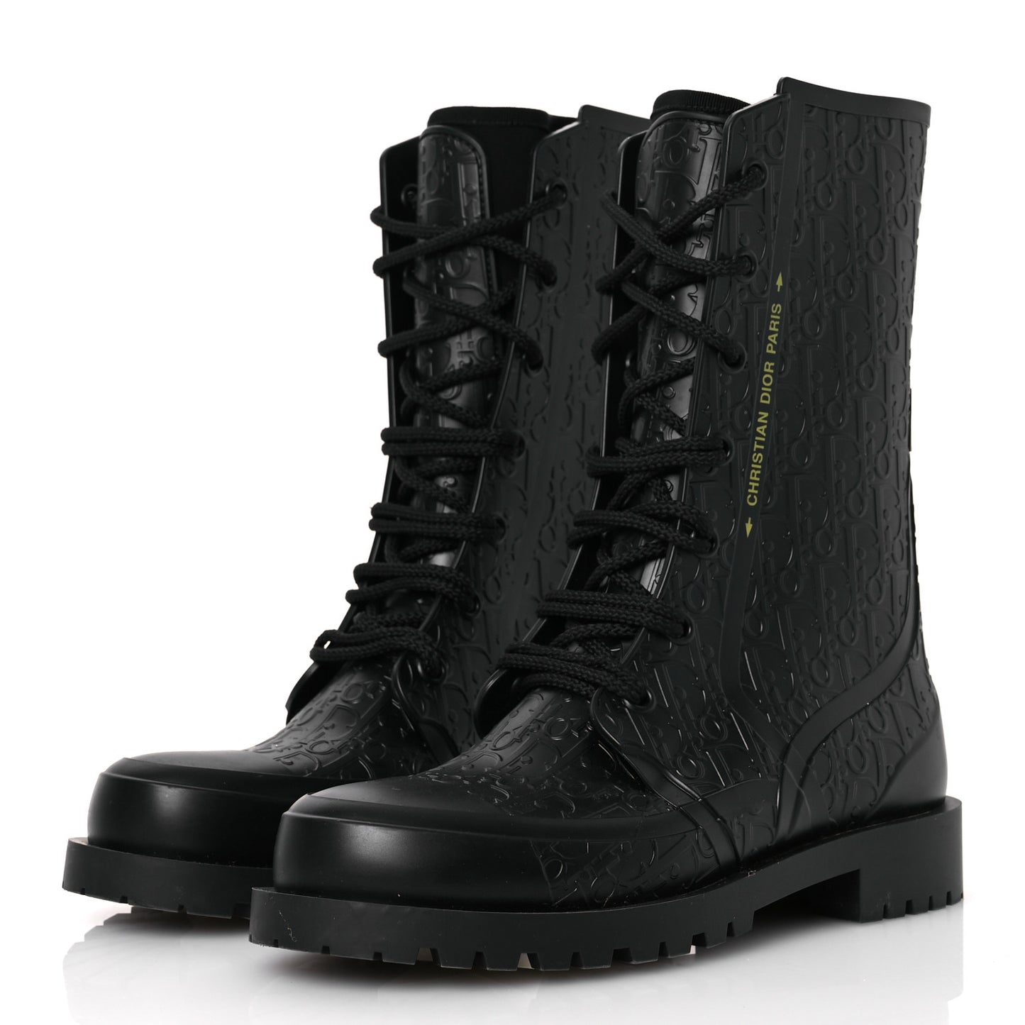 Oblique Rubber Diorcamp Boots 39 Black