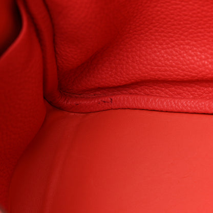 Hermes Taurillon Clemence Verso Lindy 26 Rouge Casaque Bougainvillea 11 of 17