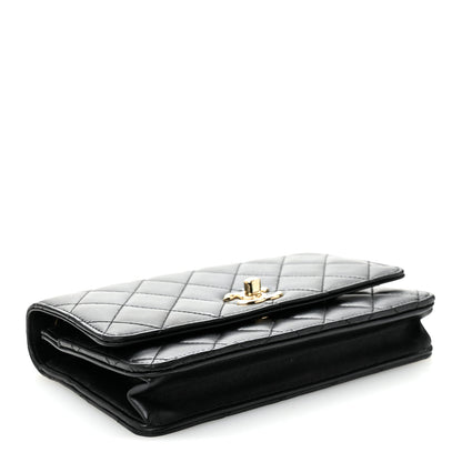 Chanel Lambskin Quilted Trendy CC Wallet On Chain WOC Black 4 of 12