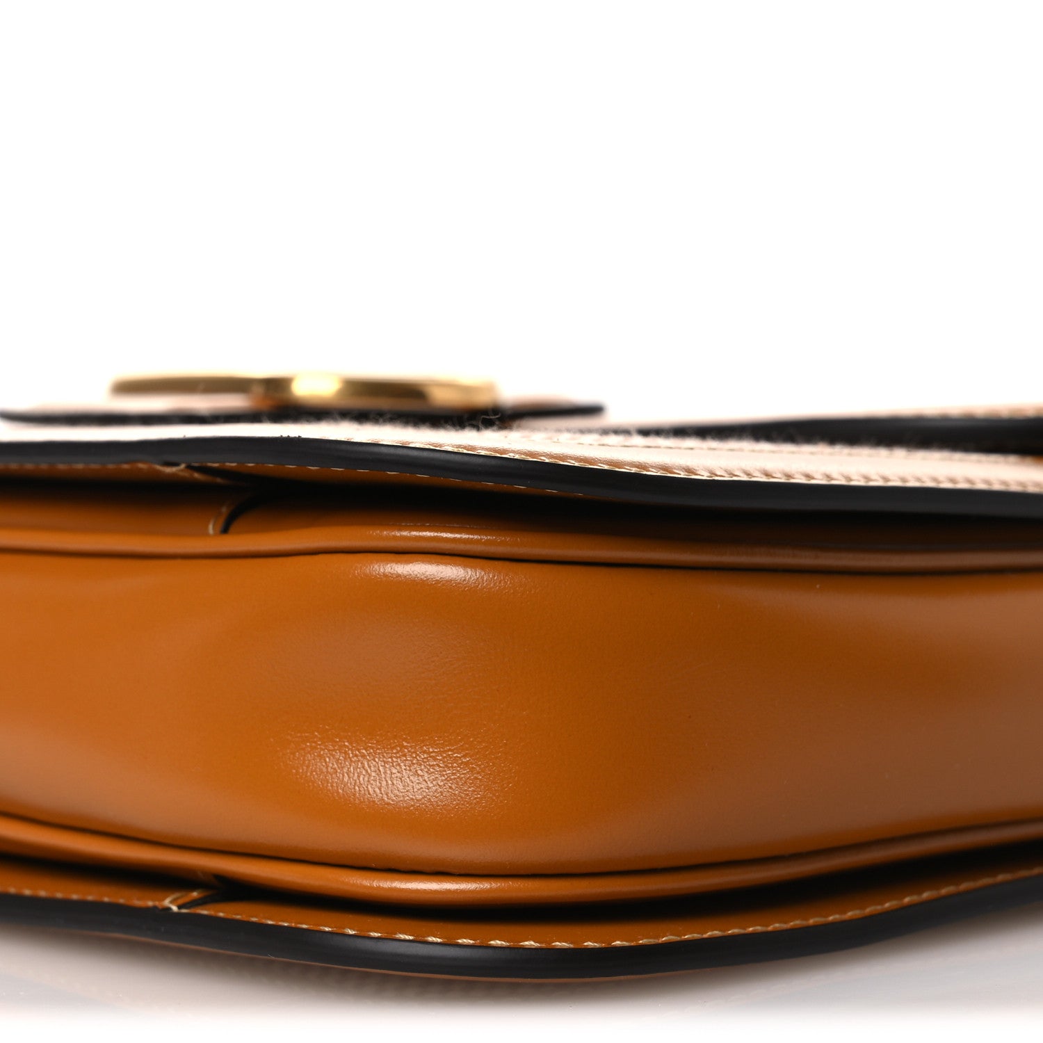 Valentino Garavani Smooth Calfskin Canvas 9to5 Shoulder Bag Natural Golden 9 of 13