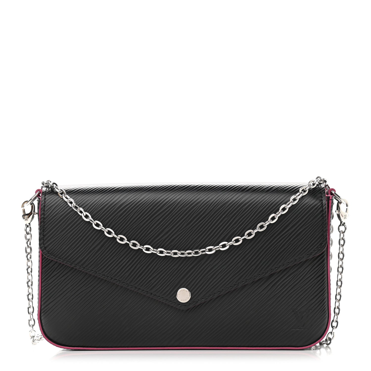 Louis Vuitton Epi Pochette Felicie Black Hot Pink 1 of 10