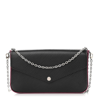 Louis Vuitton Epi Pochette Felicie Black Hot Pink 1 of 10