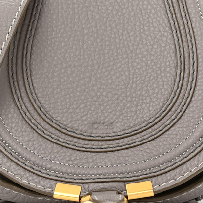 Chloe Grained Calfskin Small Marcie Saddle Bag Cashmere Grey 8 of 12