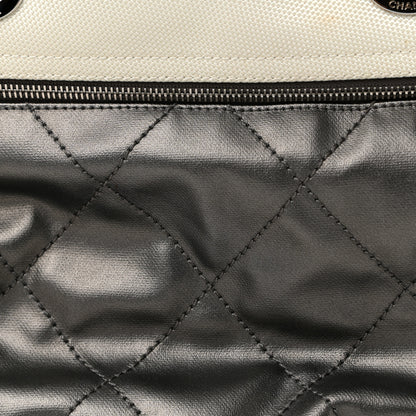 Chanel Coated Canvas Quilted Large Paris Biarritz Tote Silver 8 of 13