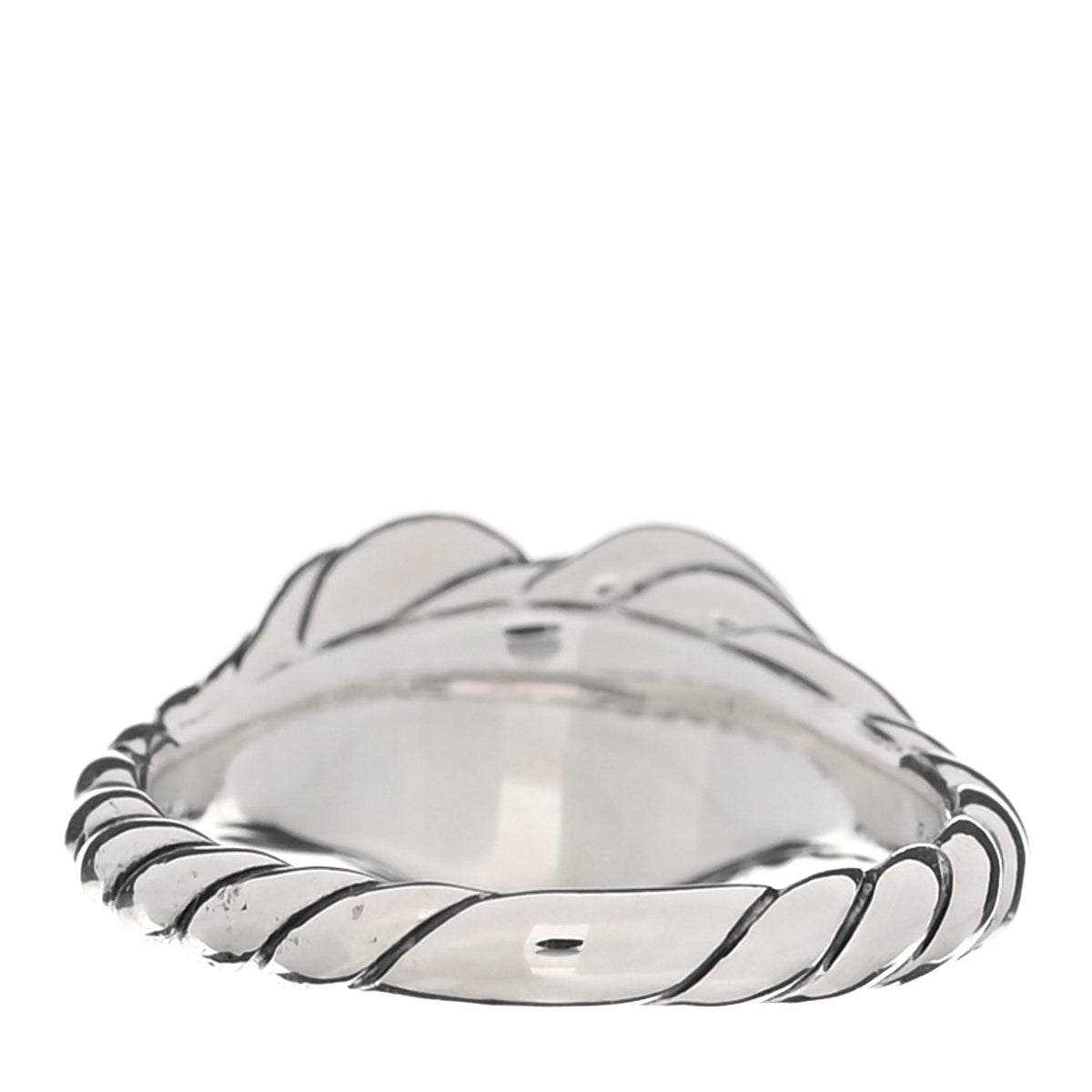 Sterling Silver 9mm Sculpted Cable Heart Pinky Ring 44 3