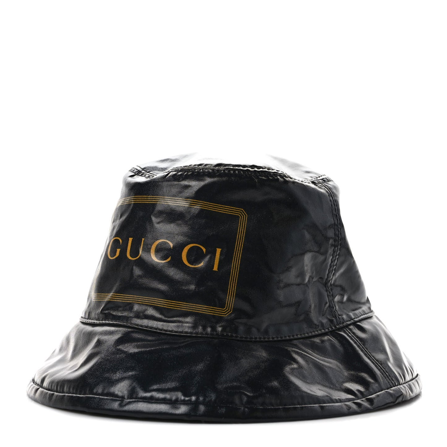 Coated Canvas Logo Bucket Hat M Black